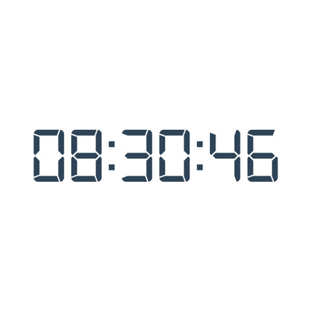 Digital, clock, LED icon for home electronics and appliances