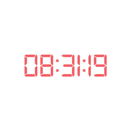 Digital, clock, LED icon for home electronics and appliances
