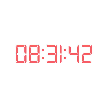 Digital, clock, LED icon for home electronics and appliances