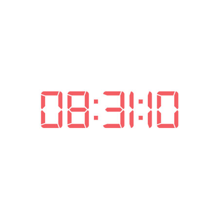 Digital, clock, LED icon for home electronics and appliances