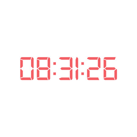 Digital, clock, LED icon for home electronics and appliances