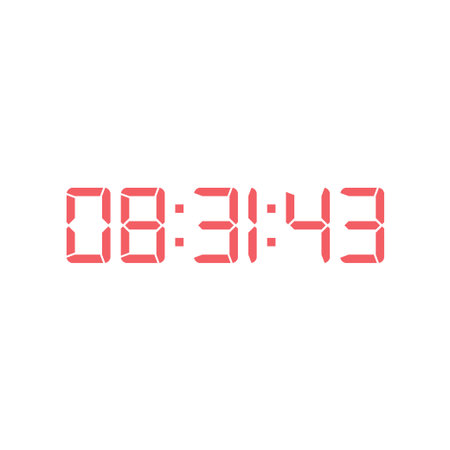 Digital, clock, LED icon for home electronics and appliances