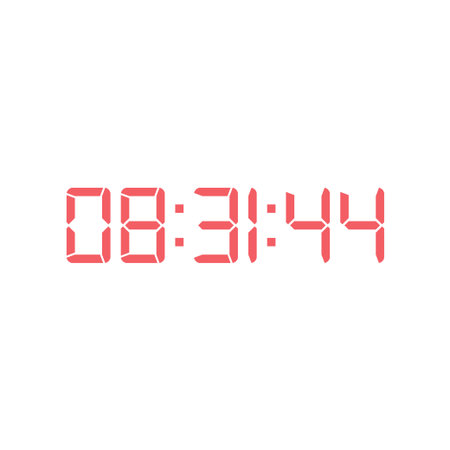 Digital, clock, LED icon for home electronics and appliances