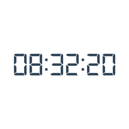 Digital, clock, LED icon for home electronics and appliancesのイラスト素材