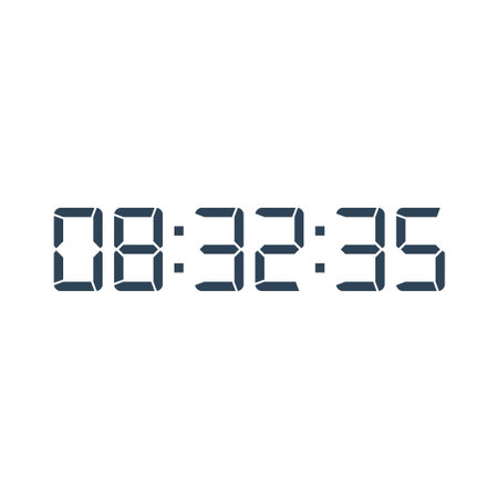 Digital, clock, LED icon for home electronics and appliances