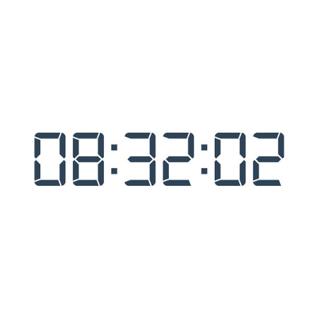 Digital, clock, LED icon for home electronics and appliances