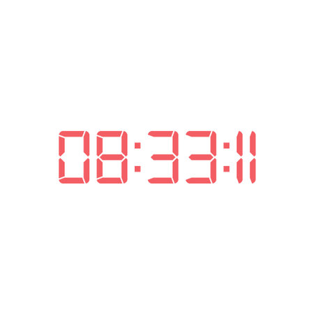 Digital, clock, LED icon for home electronics and appliances