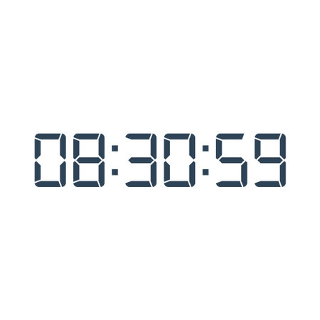 Digital, clock, LED icon for home electronics and appliances