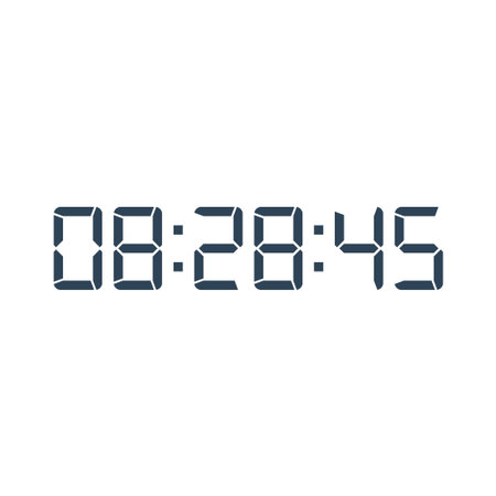 Digital, clock, LED icon for home electronics and appliances