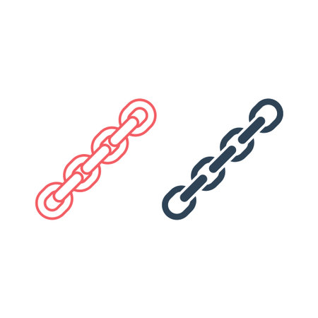 Chain vector illustration icons setのイラスト素材