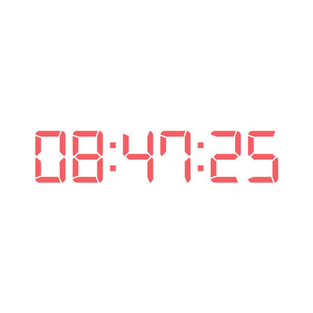 Digital clock number set. Electronic figures. Vector illustration.