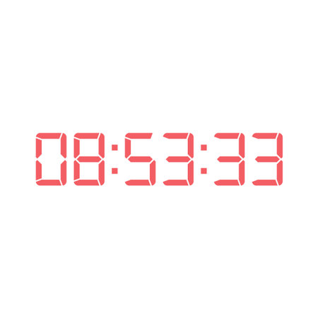 Digital clock number set. Electronic figures. Vector illustration.