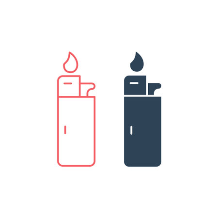 Lighter vector illustration icons setのイラスト素材