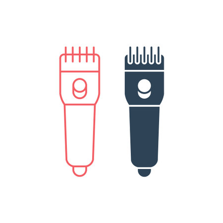 Hair clipper vector illustration icons setのイラスト素材