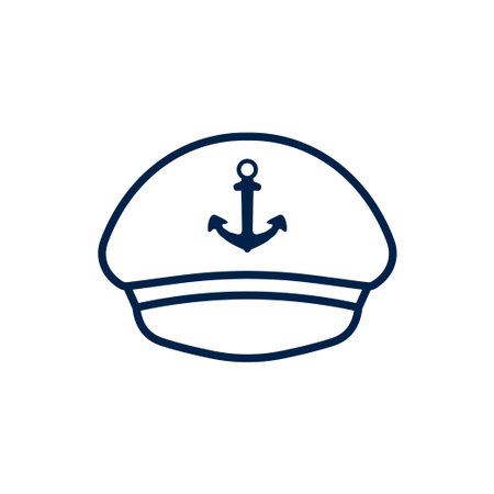 Captain hat vector illustration iconのイラスト素材