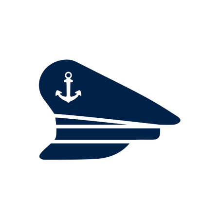 Captain hat vector illustration iconのイラスト素材