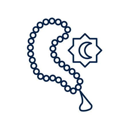 Islamic rosary vector illustration iconのイラスト素材