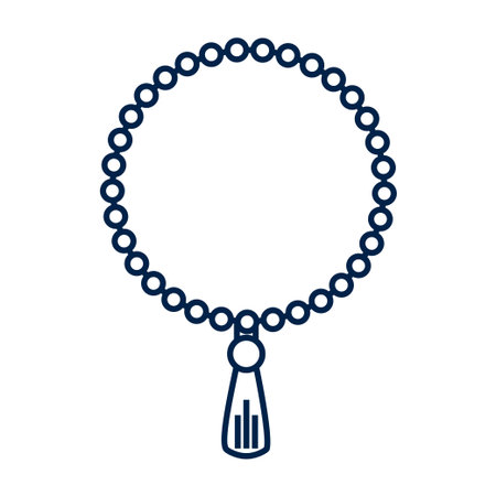 Islamic rosary vector illustration iconのイラスト素材