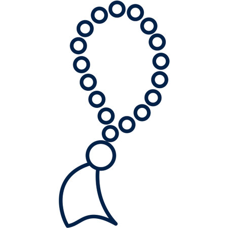 Islamic rosary vector illustration iconのイラスト素材