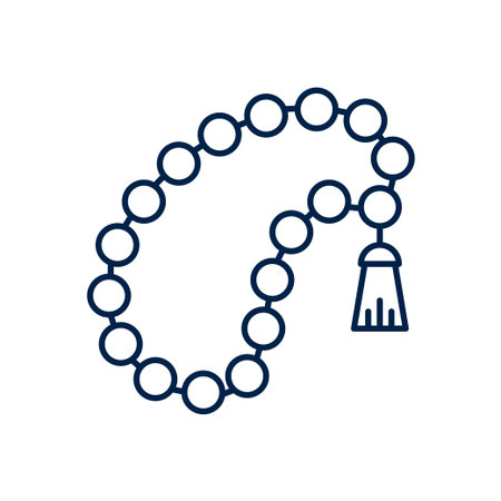 Islamic rosary vector illustration iconのイラスト素材