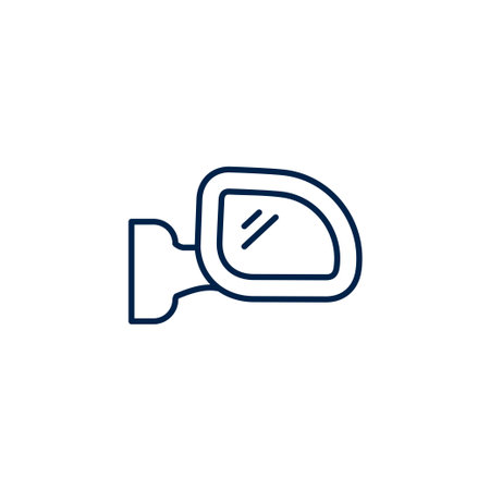 Car mirror vector illustration iconのイラスト素材