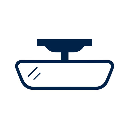 Rear view mirror vector illustration iconのイラスト素材