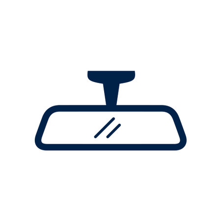 Rear view mirror vector illustration iconのイラスト素材