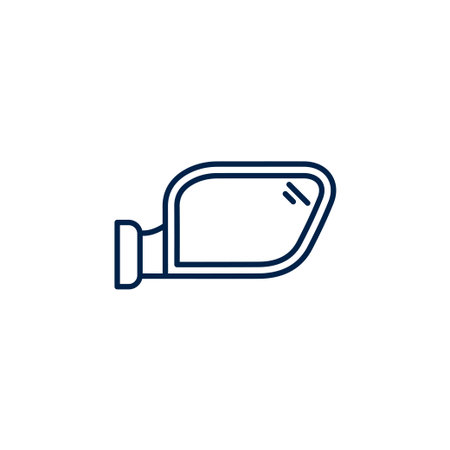 Car mirror vector illustration iconのイラスト素材