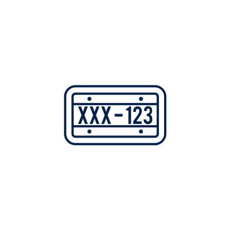 License plate vector illustration iconのイラスト素材
