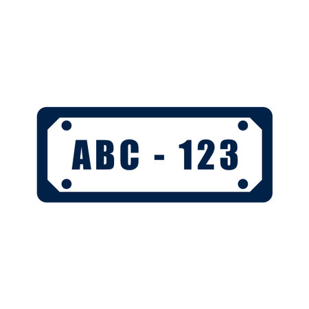 License plate vector illustration iconのイラスト素材