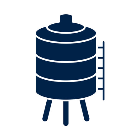 Water tank vector illustration iconのイラスト素材