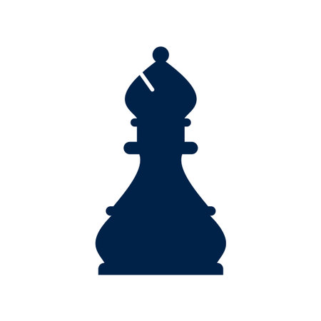 Bishop chess piece vector illustration iconのイラスト素材