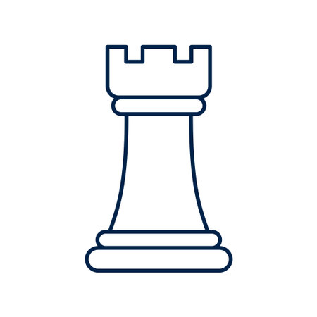 Rook chess piece vector illustration iconのイラスト素材