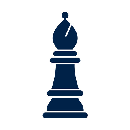 Bishop chess piece vector illustration iconのイラスト素材