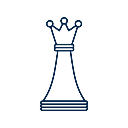 Queen chess piece vector illustration iconのイラスト素材