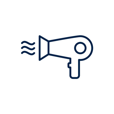 Hair dryer vector illustration iconのイラスト素材