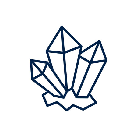 Crystal stone vector illustration iconのイラスト素材