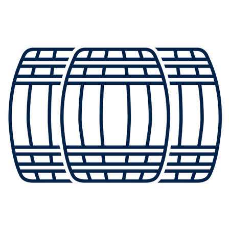 Wood Barrel vector illustration iconのイラスト素材