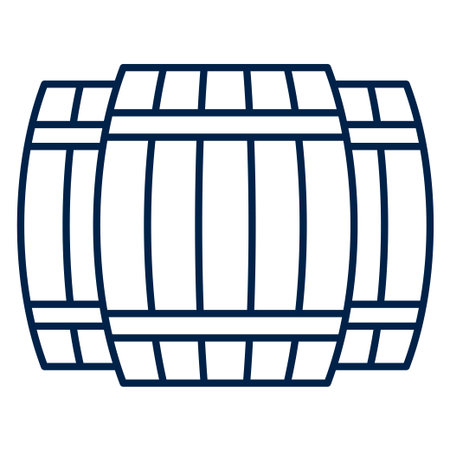 Wood Barrel vector illustration iconのイラスト素材