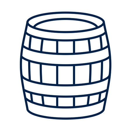 Wood Barrel vector illustration iconのイラスト素材
