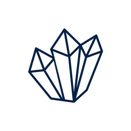 Crystal stone vector illustration iconのイラスト素材