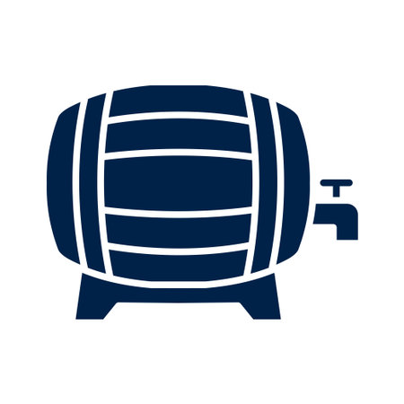 Wood Barrel vector illustration icon