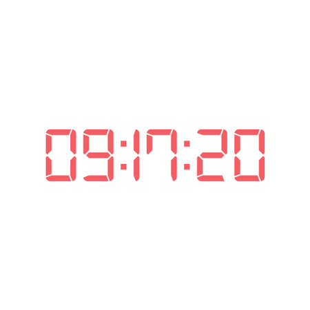 Digital clock icon vector design templateのイラスト素材