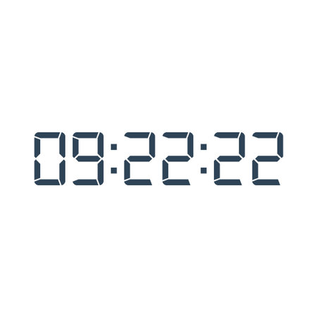 Digital clock icon vector design templateのイラスト素材