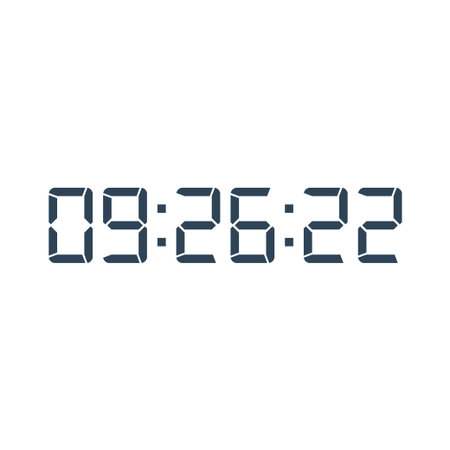 Digital clock number set vector illustrationのイラスト素材