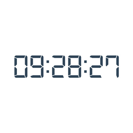 Digital clock number set vector illustrationのイラスト素材