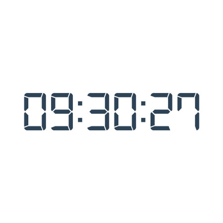 Digital clock number set vector illustrationのイラスト素材