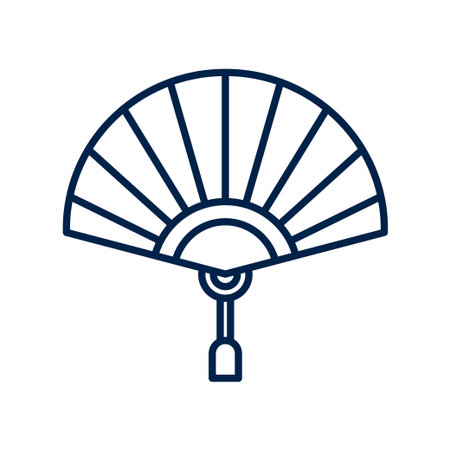 Hand fan vector illustration iconのイラスト素材