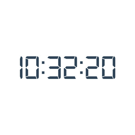 Digital, clock, led icon vector image. Can also be used for home electronics and appliances. Suitable for mobile apps, web apps and print media.のイラスト素材