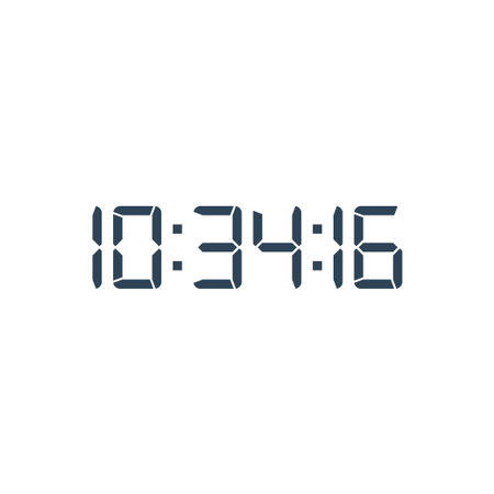 Digital clock icon vector design template